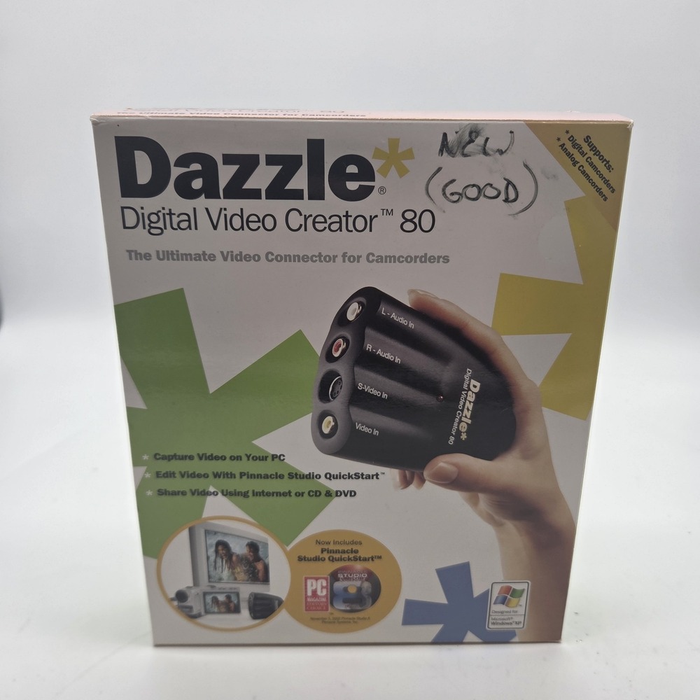Dazzle Digital Video Creator 80 DVC-80 w/ Pinnacle Studio 8 For Windows PC